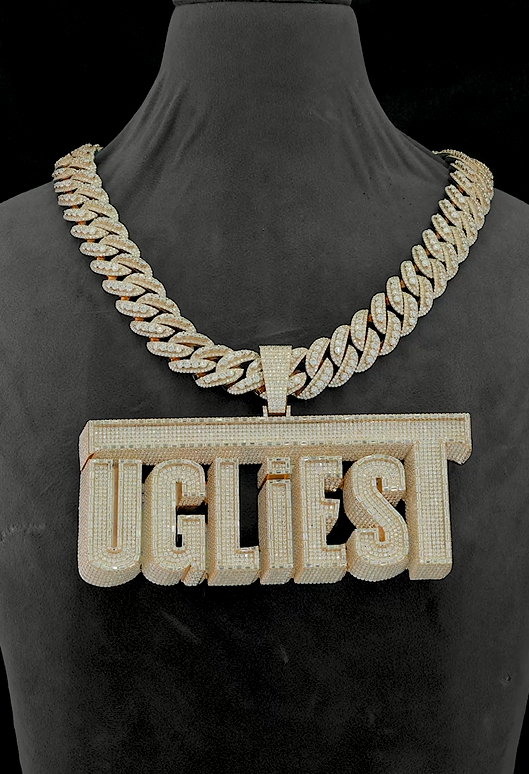 Custom Letter Pendant: Luxury Iced-Out UGLiEST Necklace