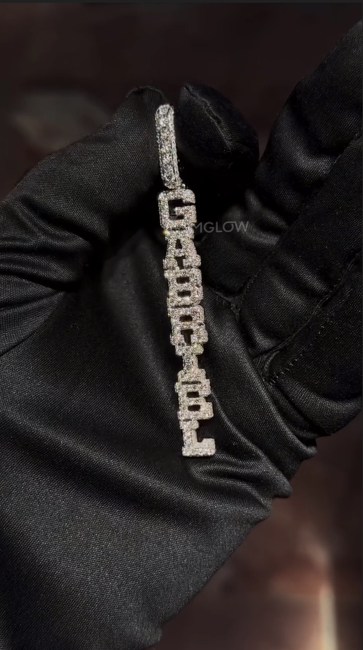 Custom Fully Iced Letter Pendant