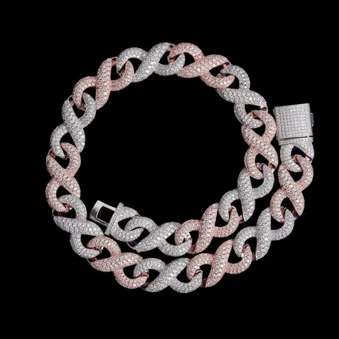 12mm Two-Tone Infinity Cuban Chain