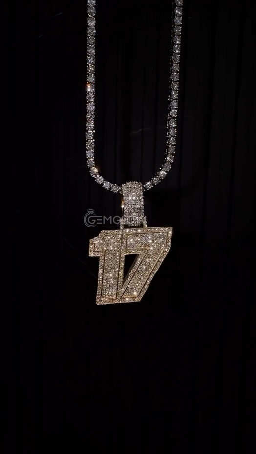 Lucky Number Charm Pendant