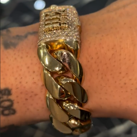 Iced Out 20mm Bracelet with Real Diamonds