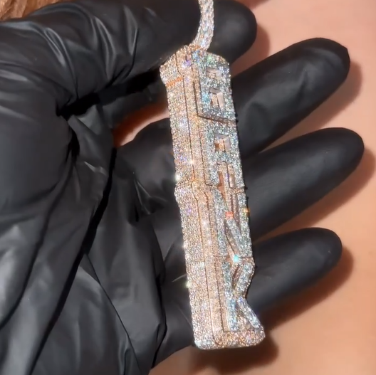 Fully Iced Out Initial Letter Pendant