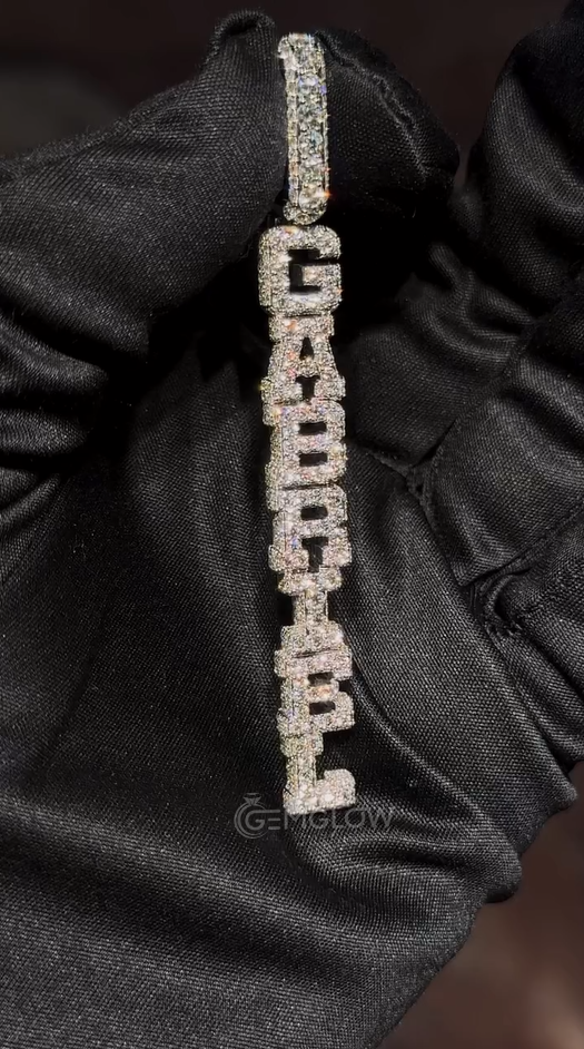 Custom Fully Iced Letter Pendant