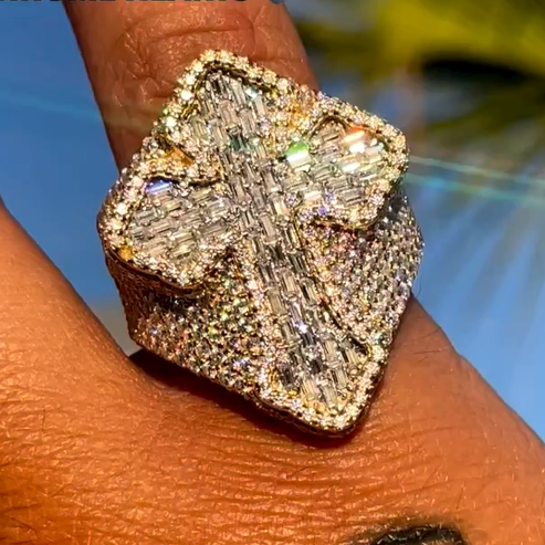 Men's Iced out Hip hop ring