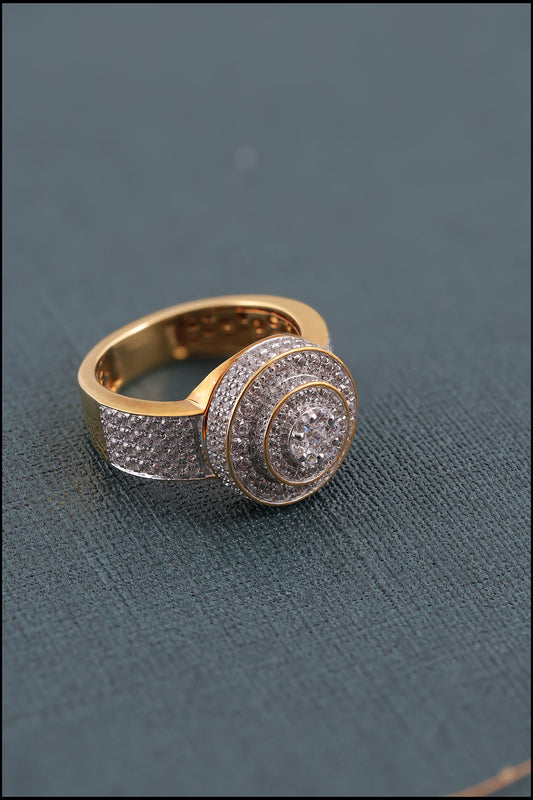 Bold Moissanite Statement Ring for Men