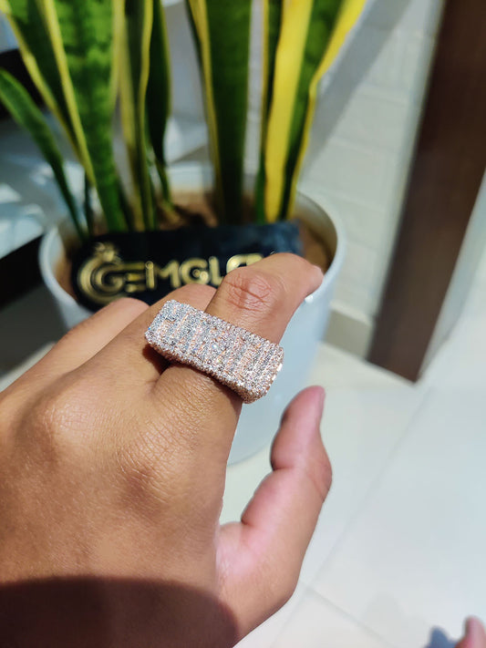 VVS1 Moissanite Custom Letter Ring