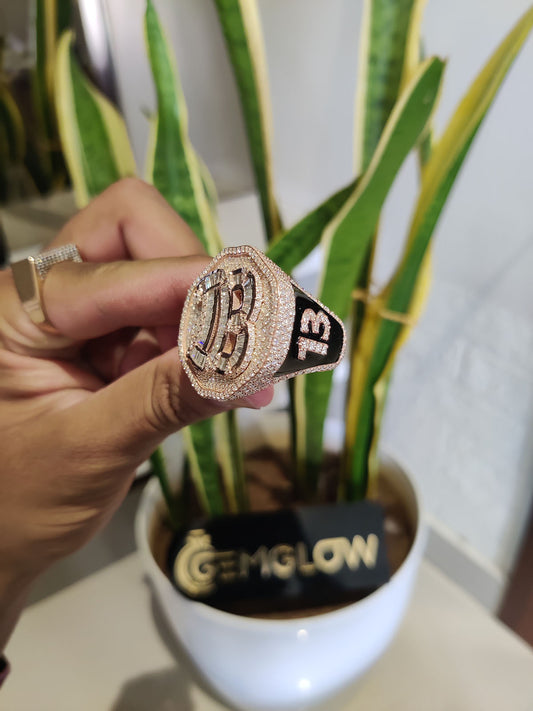 VVS1 Moissanite Customize Letter Ring