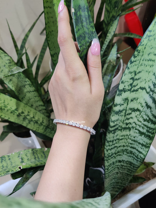 4MM Round Diamond Bracelet for Men or Women