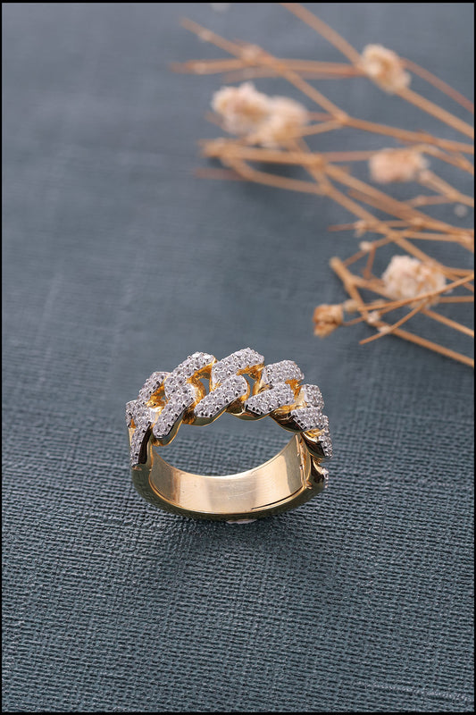 Hip Hop Cuban Link Eternity Band Ring