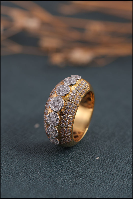 VVS Moissanite Iced Eternity Ring Men