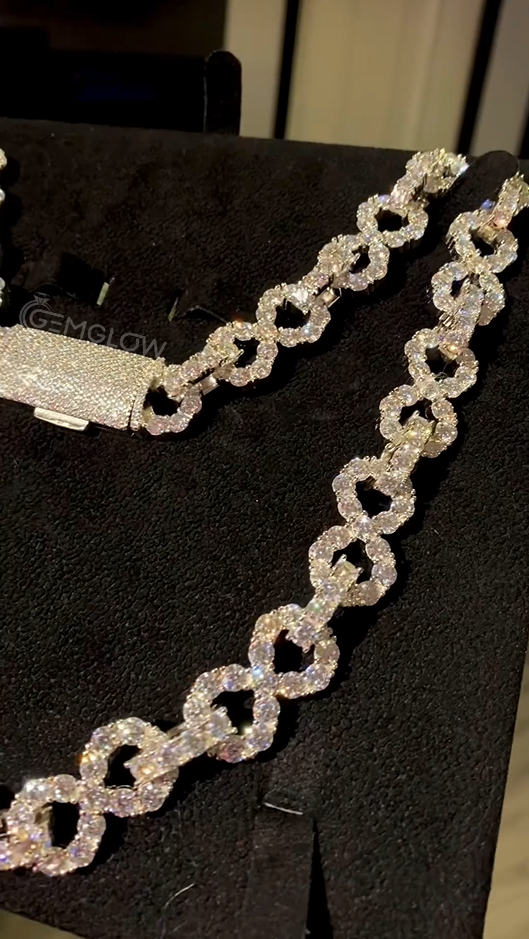 12MM Moissanite Infinity Cuban Chain