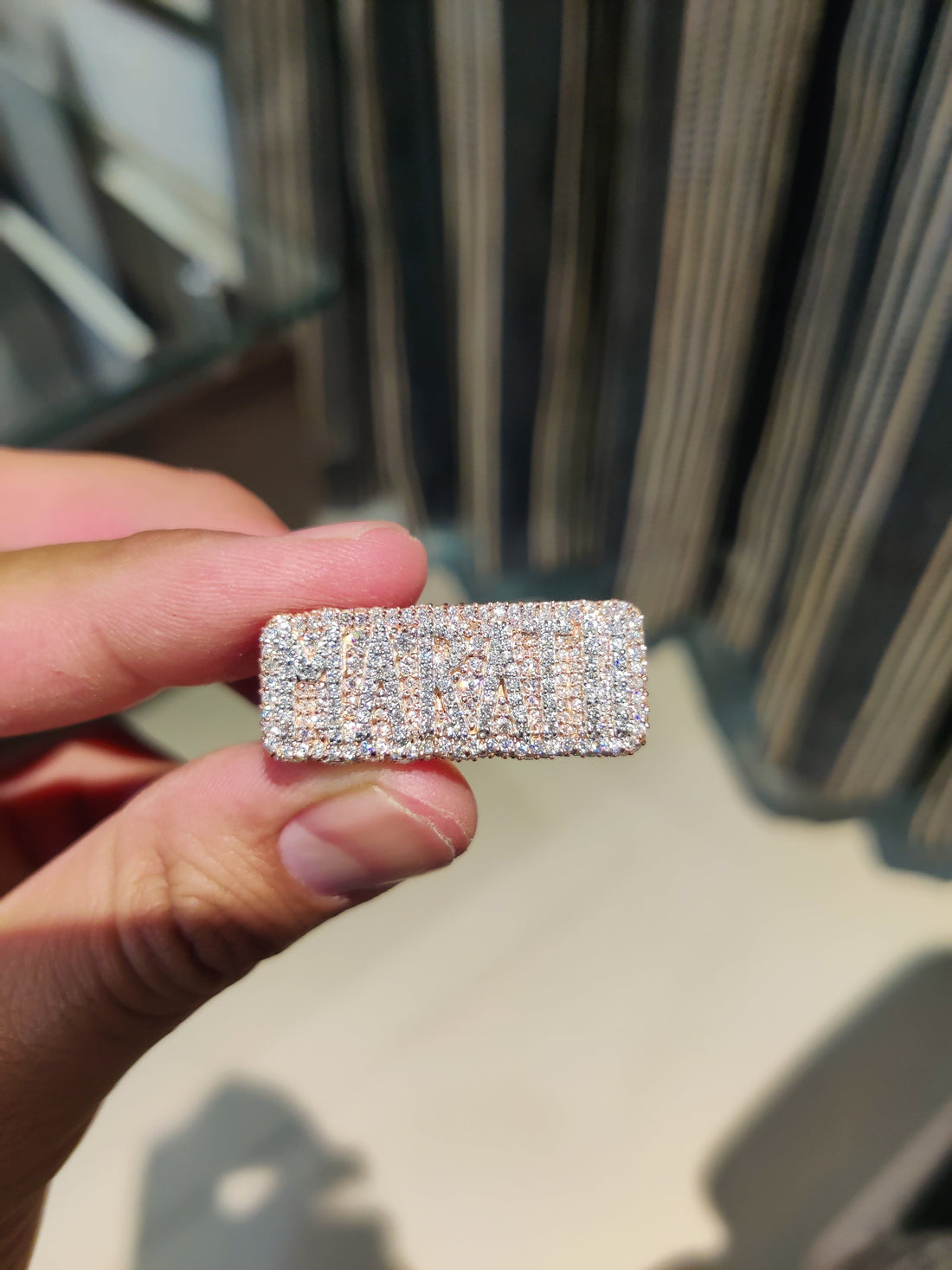 Fully Iced Out Look: MARATII Custom Letter Ring