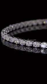 East West Set Oval Diamond Bracelet