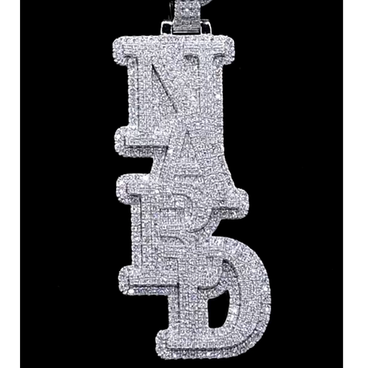 Iced Out Letter Pendant in Moissanite Style