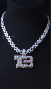 Custom Iced Out Letter Pendant Necklace