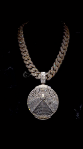 Fully Iced Out Round Shape Diamond pendant