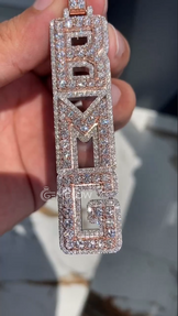 Custom Fully Iced Letter Pendant
