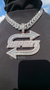 Iced Out Italic Letter Charm Pendant