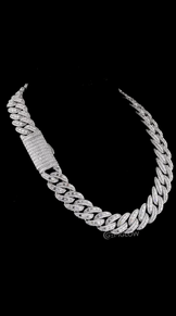 20mm Round & Baguette Miami Cuban Chain