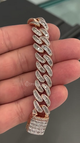 Baguette Diamond Miami Cuban Chain Bracelet
