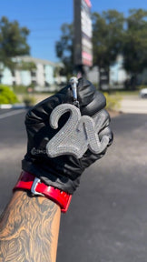 Custom Pendant with Colorless Round Stones