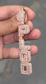 Iced out Letter Pendant