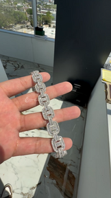 14mm Iced Cuban Link Bracelet for Men