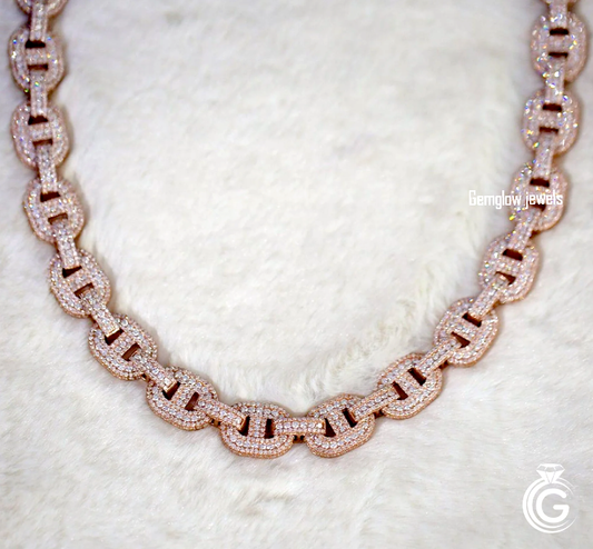 14mm VVS Moissanite Cuban Link Chain