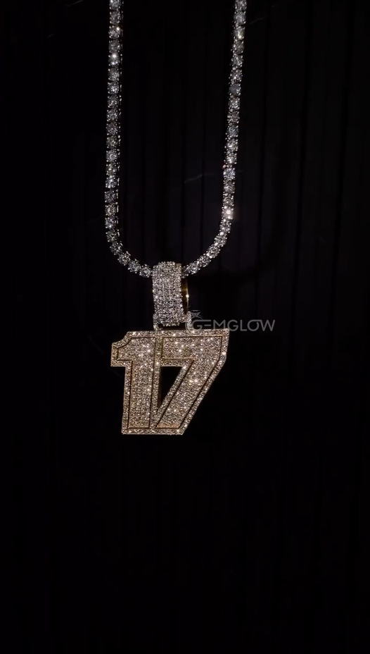 Lucky Number Charm Pendant