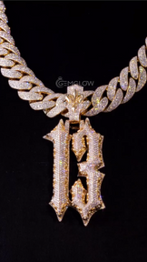 Custom Moissanite Number Pendant