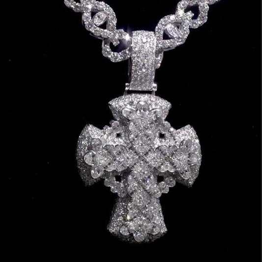 Crucifix Pendant with Infinity Chain