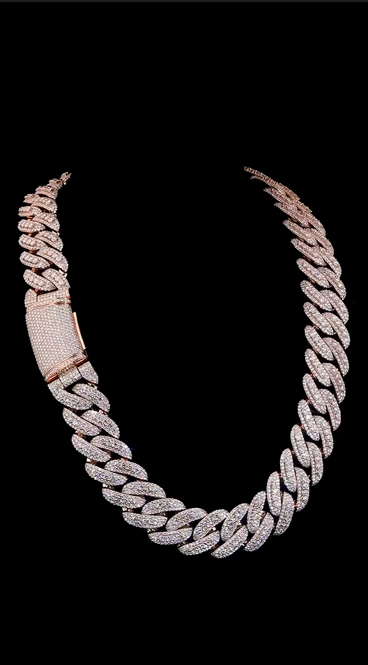 22 inches Round moissanite chain