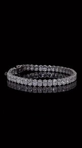 Oval Cut Simulated Diamond Tennis Bracelet