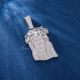 Iced Jesus Pendant with Princess, Round, Marquise Stones