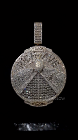 Fully Iced Out Round Shape Diamond pendant