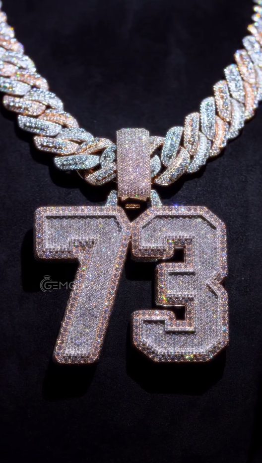 Fully Iced Out Moissanite Pendant