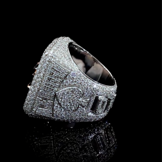 Custom ACE Iced Out Moissanite Ring