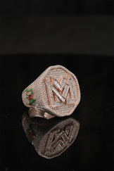 Iced Out Initial Letter Ring