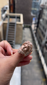 Iced Out Jesus Face Ring