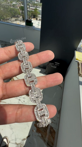 14mm Iced Cuban Link Bracelet for Men