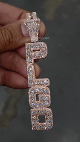 Iced out Letter Pendant