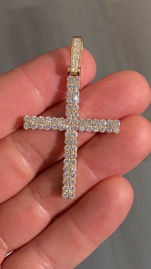 Iced Out Cross Hip Hop Pendant For Men
