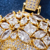 Iced Jesus Pendant with Princess, Round, Marquise Stones