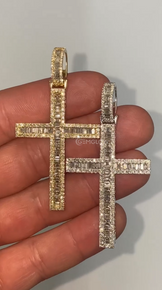 Iced Out Cross Moissanite Pendant