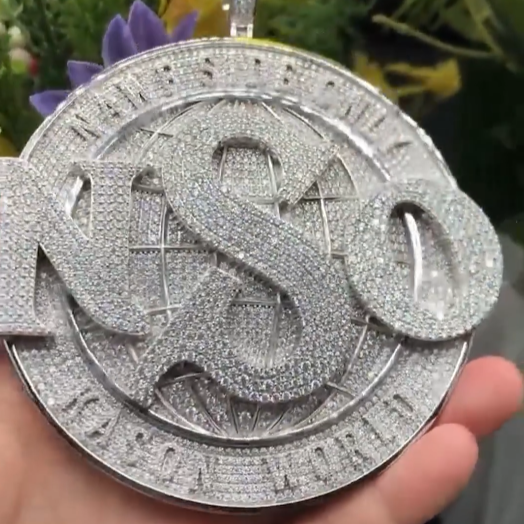 Custom NSO Letter Pendant in 925 Silver