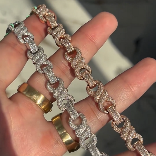 Iced 10mm Bracelet with Round & Baguette Cuts