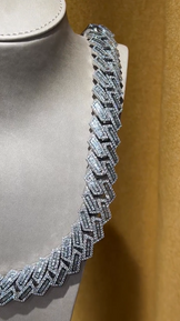 22mm Iced Out Cuban Diamond Chain 