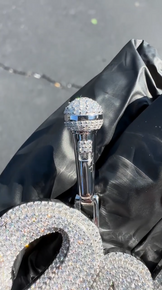 Close-up image of the upper section of a sleek '2X' pendant in 925 sterling silver