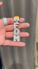 Iced Out Slot Machine FOM Pendant