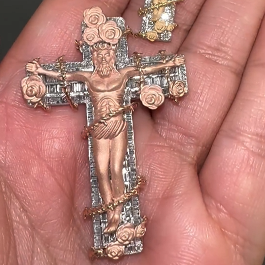 Personalized Crucifix Necklace in 925 Silver